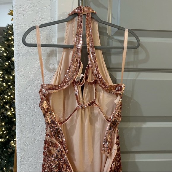 New Mac Duggal 5390 Sequin Open Cut Out Back Gown - Picture 6 of 10